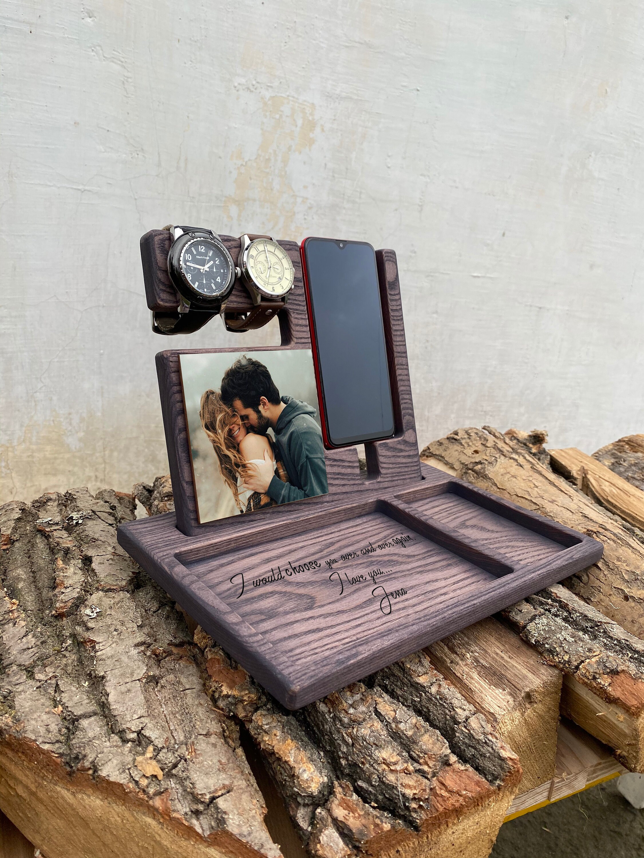 Nightstand Organizer for Men Nightstand Organizer Charging Etsy