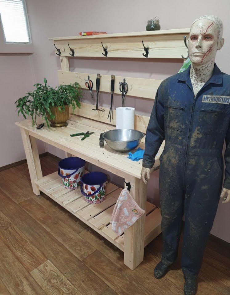 Garden Potting Bench DIY Plans PDF, Outdoor Work Table, Planting ...