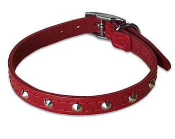 BBD Pet Products 1/2" Wide Studded Leather Dog Collar