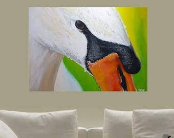 Original Acrylbild - Der Schwan