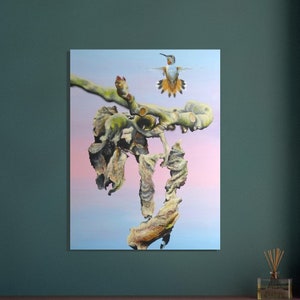Poster di colibrì per decorazioni per la casa vintage - Arte da parete minimalista per soggiorno e camera da letto - Regalo di decorazioni per la casa vintage per gli amanti degli animali