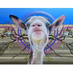 Peinture de princesse des champs, acrylique original sur toile, activité créative peinte à la main, décoration intérieure fantaisiste, art animalier fantaisiste