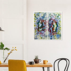 Dizygotisch-Wohndekor-Kunstposter – minimalistische Wandkunst für Wohnzimmer – Vintage-Wohndekoration – Wandkunst, Geschenke für Opa und Oma