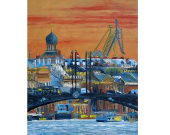 Original Ölmalerei - The Palace Bridge