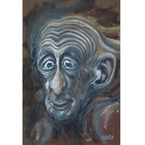 Peinture à l’huile originale de Schreck, profonde inquiétude face aux événements récents, art de l’escalade des conflits qui suscite la réflexion