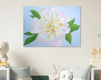 Paeonia-Wandkunst - Attraktionsblumen-Poster Wildblume – personalisierte Geschenke für Freundinnen – Retro-Dekor, Affirmations-Wandkunst