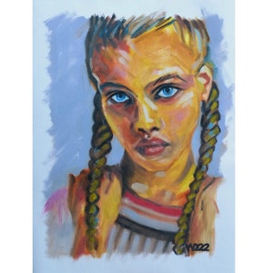 Peinture à l'huile originale - tresses