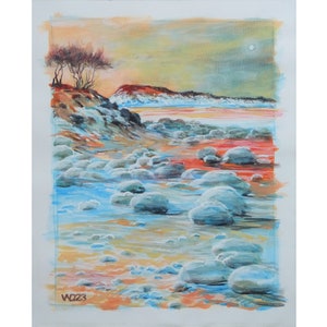 Original acrylic painting - Ice blocks