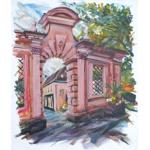 Rastatt Museum Gate, historic baroque gate with charm and history, hand-painted with love and care, unique work of art