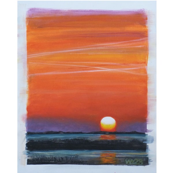 Original acrylic painting - Sunset 90