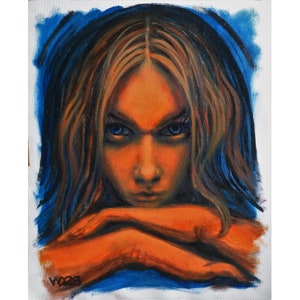 Peinture à l'huile originale - aux chandelles