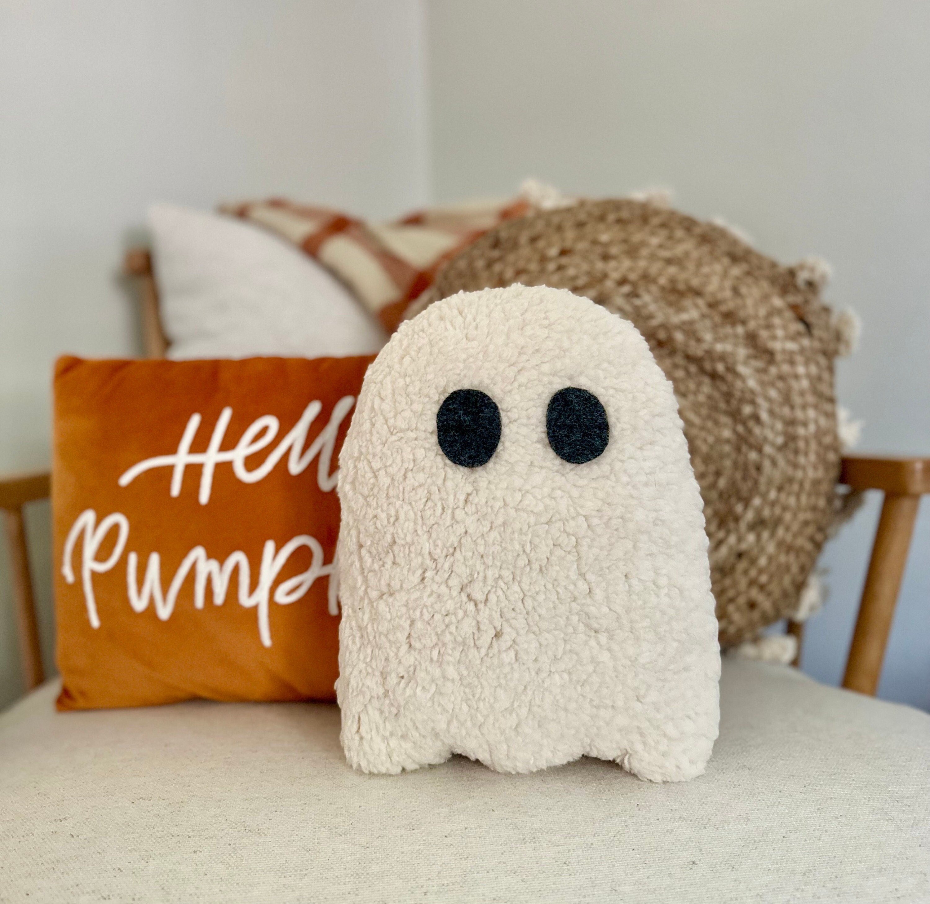 Plush Ivory Sherpa Ghost Pillow Halloween Pillows Halloween Fall Decor Sheet Ghost Pillow Ivory Ghost Pillow Etsy