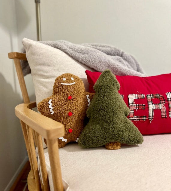 Plush Sherpa Holiday/christmas Tree Pillow Sherpa Holiday Pillows