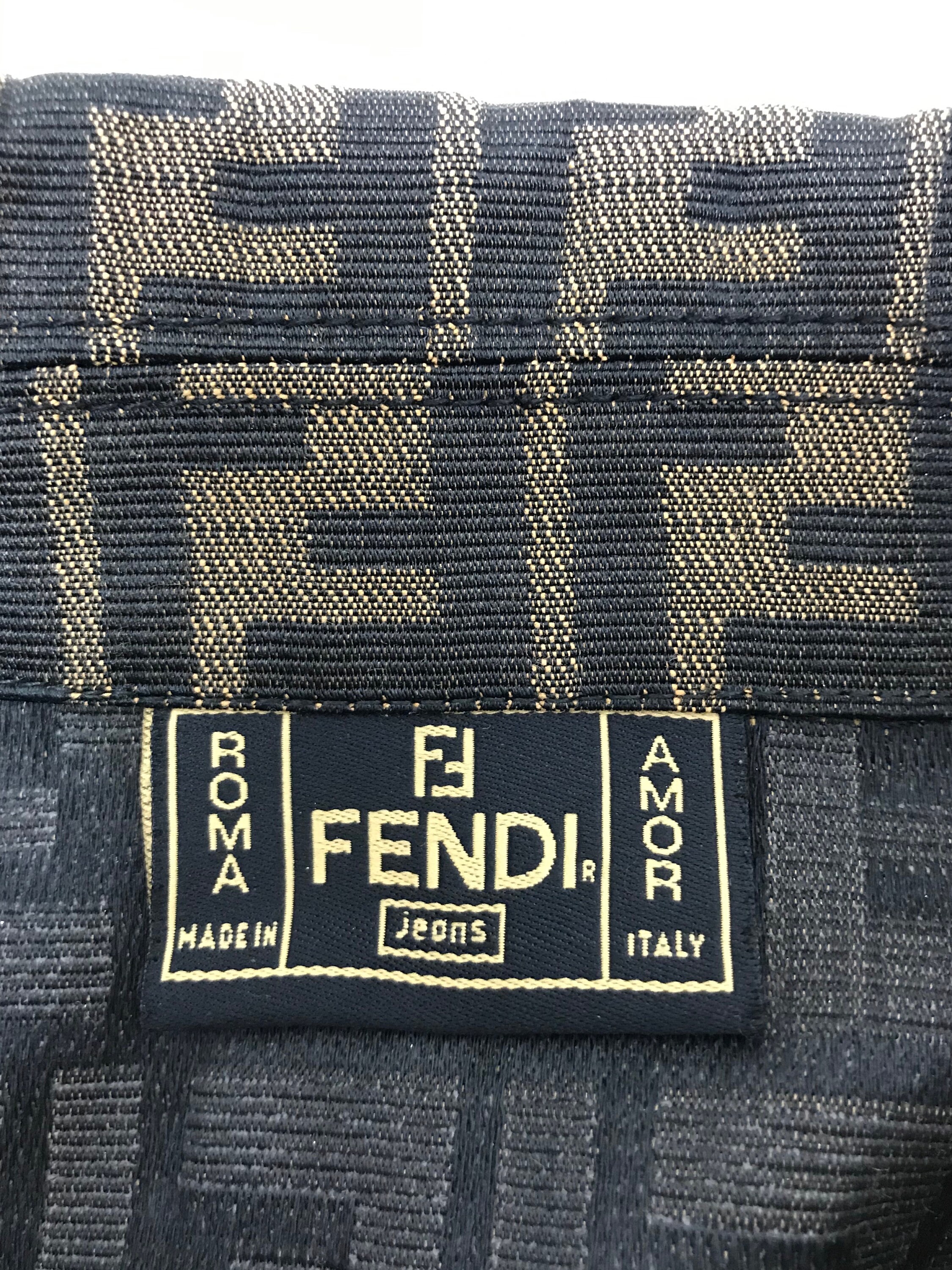 Authentic Vintage Fendi Full Monogram Classic Vest Jacket | Etsy