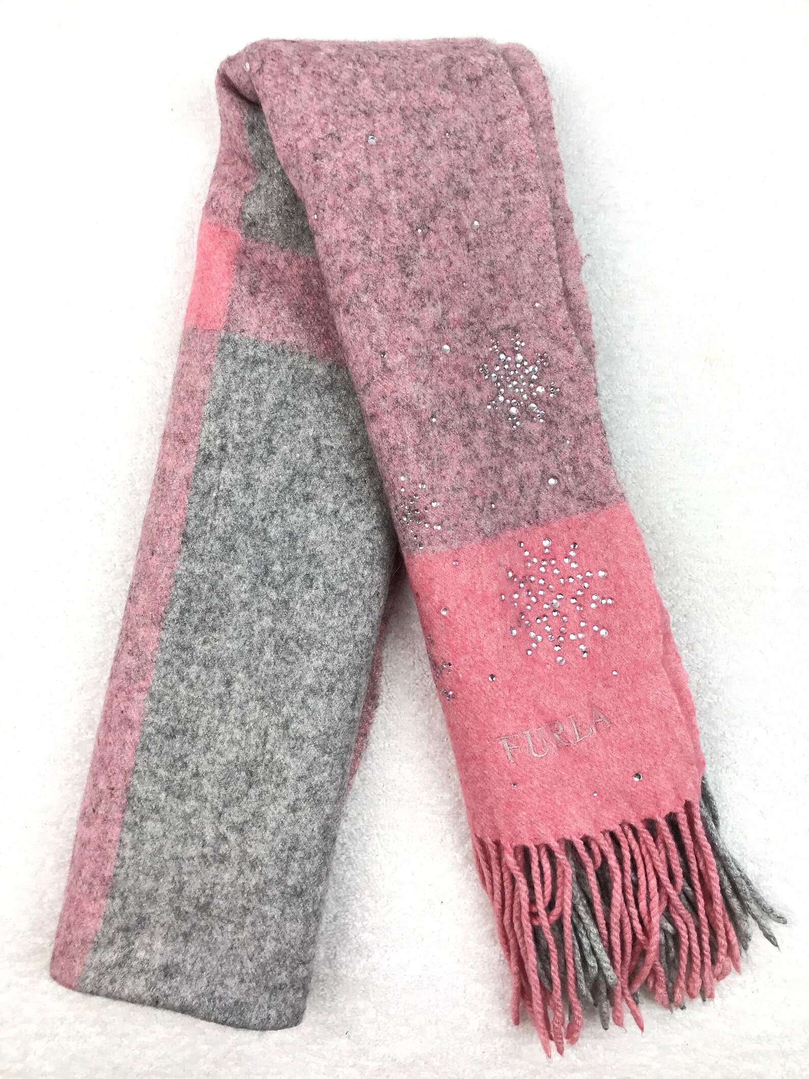 Authentic Vintage Furla scarf muffler scarves embroidery Etsy