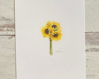 Small Sunflower Print