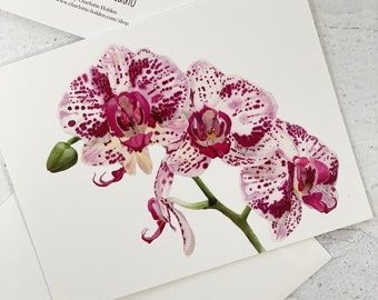 Watercolor Orchid Card III