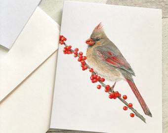 Female Northern Cardinal Greeting Card