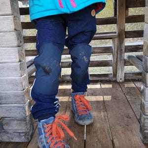 Jeans with robust knee and buttock trim, forest kindergarten pants, outdoor pants, Robust - the KRAXELMEISTER - Jeans