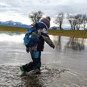 Softshellhose mit extra Besätzen blau, Matschhose, Outdoorhose Kinder Bild 7