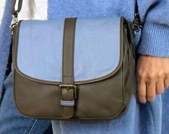 Leather shoulder bag, leather crossbody, leather bag, small leather shoulder bag, handle bag, colorful leather bag, women bag, handbag