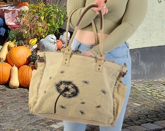 Handbag shopper beige Bag, Retro Bag, Beach Bag, Handle Bag, big bag, big shopper, Vintage Bag, Large Shoulder Bag, Weekender Canvas Bag