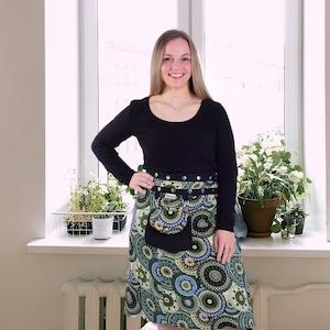 Midi Skirt, Woman Cotton Skirt, Wrap Skirt, Reversible Skirt, Bohemian skirt, Summer Skirt, Ladies Skirt, Midi Woman Skirt, Boho Skirt