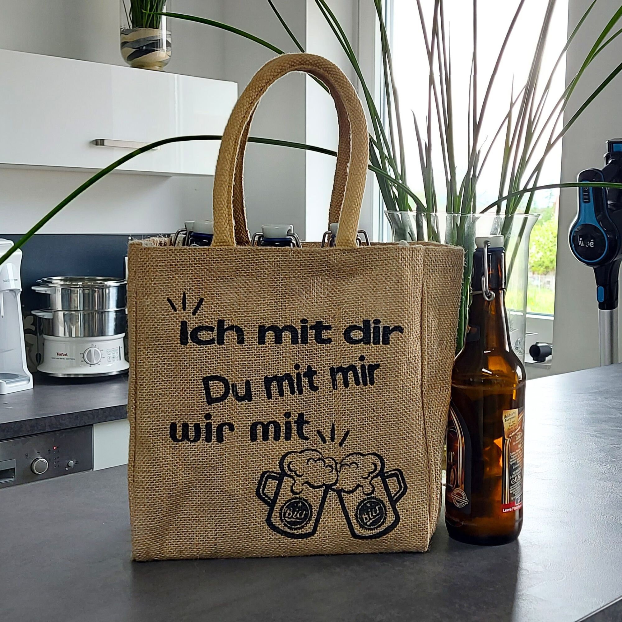 Sac à Bouteille 6 Compartiments - Idéal Pour Transporter Vos Bouteilles De Vin Ou Bière - Cadeau Homme Original Pour La Fête Des Pères, Anniversaire Ou Sortie Camping - Vert Pratique