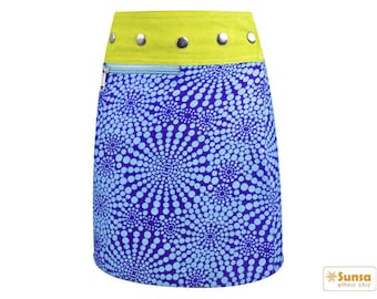 Sunsa Kids Skirt Mini Skirt Wrap Skirt Summer Skirt Cotton children skirt, size is variable Adjustable with press studs