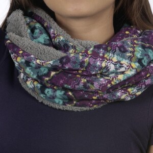 Winter tube scarf, loop scarf, scarf made of polyester. Warm, soft fleece round scarf but and beautiful