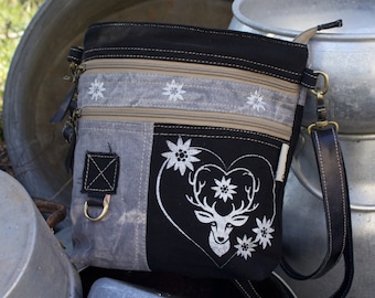 raditional bag, dirndl bag, vintage bag, shoulder bag, shoulder bag, crossbody, handle bag, small shoulder bag, fur, heart