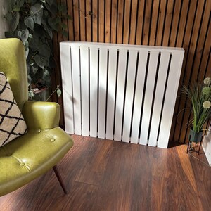 Pinterest Inspired Wide Slat Vertical Radiator Cover- Made to measure White