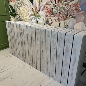 Elemental custom radiator cover - Wide vertical slat design, custom size and finish. Custom Radiator cover - Modern wide vertical slats, Handmade to order. Made-to-Measure Radiator cabinet - Wide vertical slat, Bespoke deisgn, Ny size or colour