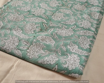 Cotton Dressmaking Fabrics Hand block Print 3 Yard Running Loose Craft Decor