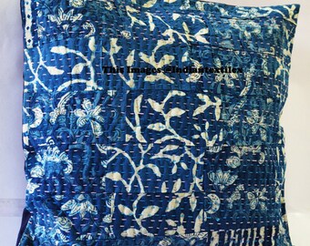Details about   Indian Kantha Cushion Cover 16x16 Boho Cotton Decorative 2 Pcs Throw Pillow Case