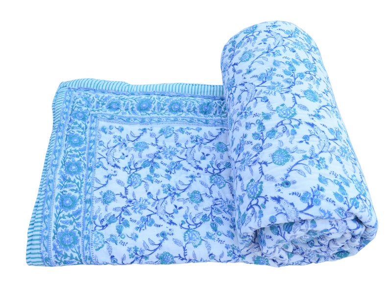 Winter Warm Razai Quilt 100 Cotton Light Weight Winter Etsy