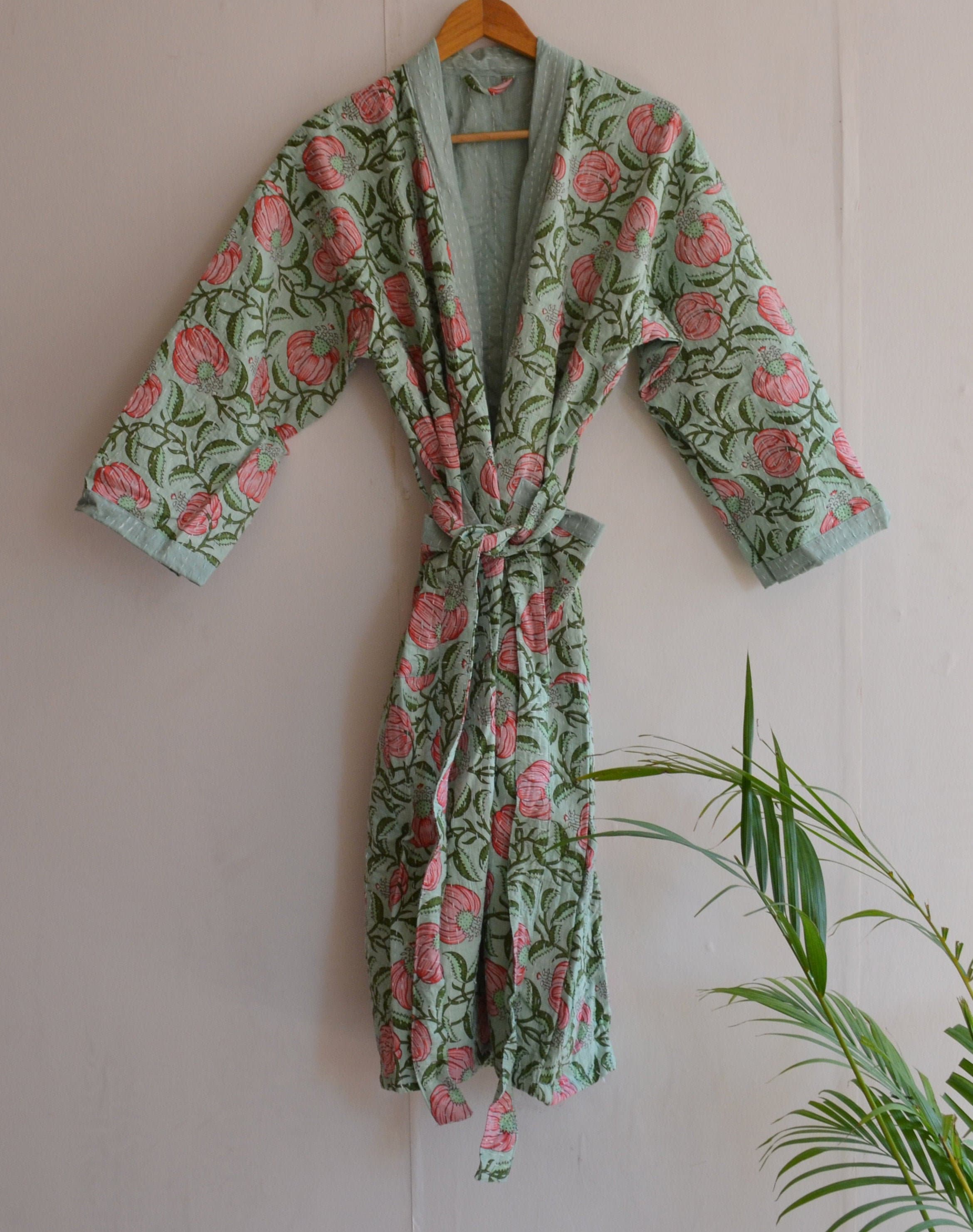 Batas hechas a mano de algodón tela suave cosida Kantha Etsy Batas hechas a mano de algodón tela suave cosida Kantha Etsy