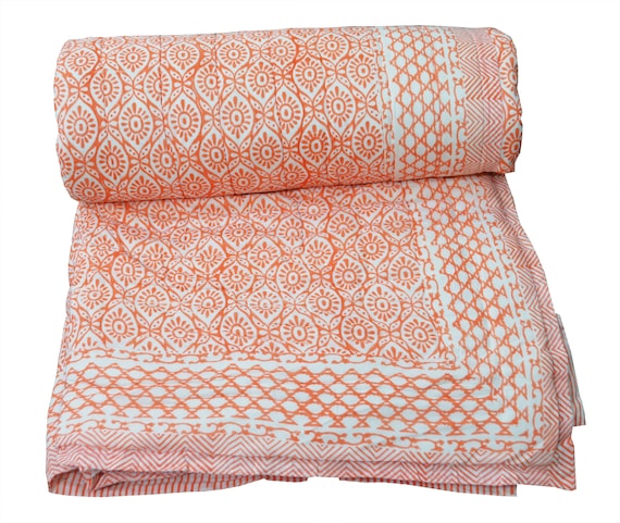 Soft Cozy Cotton Quilts Indian Cotton Winter Reversible Light Weight Traditional Quilt Razai Throw Ethnic Hand Block Print Coverlet Blanket Etsy Canada