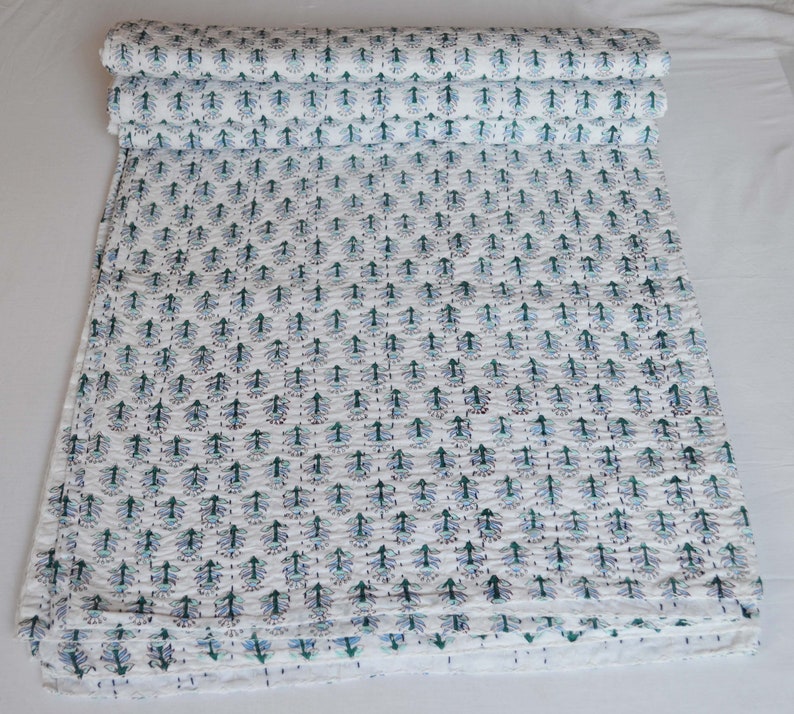 Indian Handmade Kantha Quilt King Size Kantha California Etsy