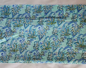 By The Yard 100% Cotton Handmade Indian Dressmaking Craft Sewing Material Light Weight Fabric Floral Printed Throw Traditional Running Loose