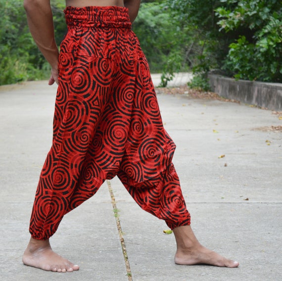 Buy Cotton Harem Pants for Men & Women, Afghani Pajama Bottoms, Aladdin  Summer Loose Fit Baggy, Boho Chic Hippie Yoga Harem Pant, Night Pyjamas  Online in India 