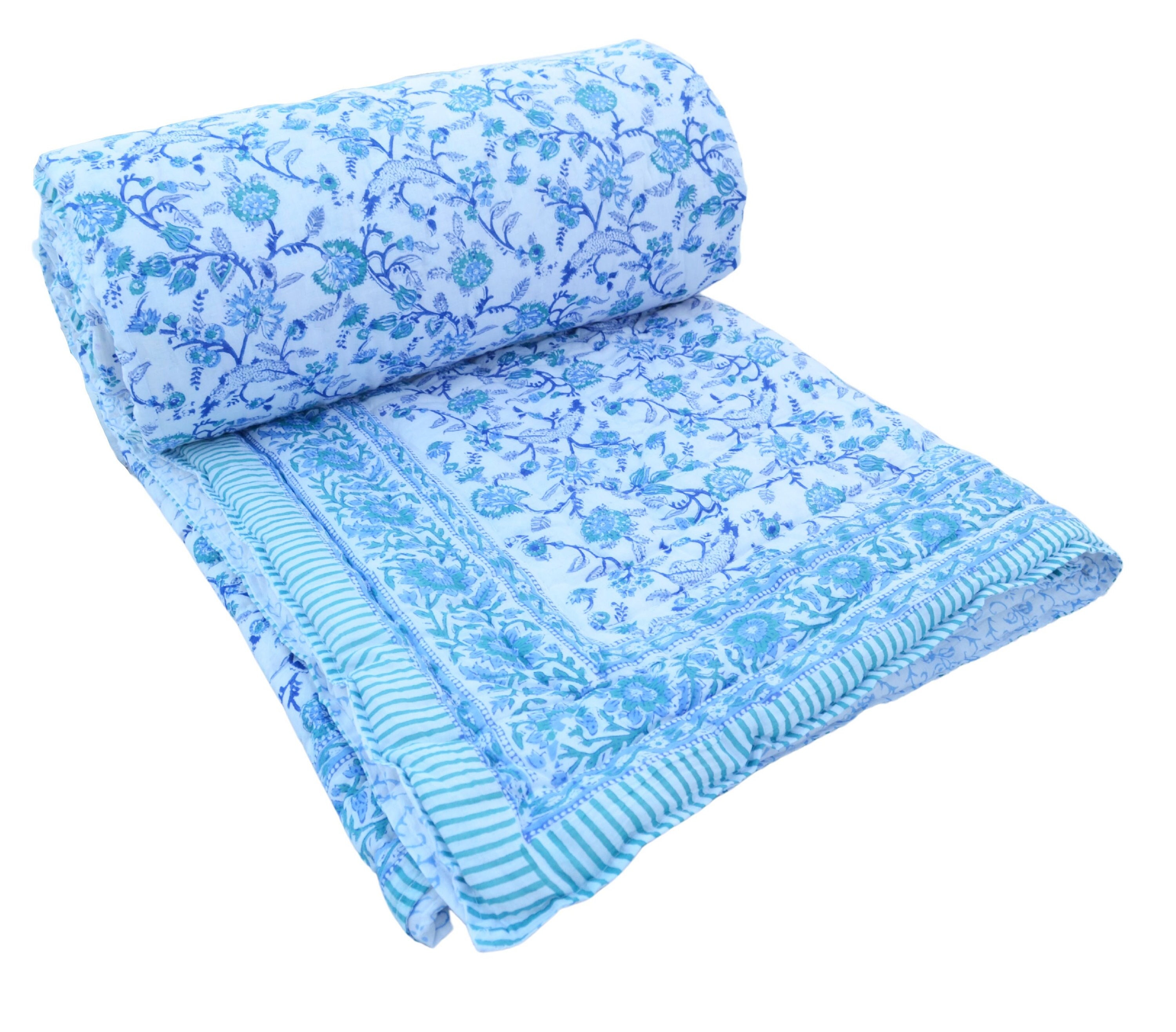 Winter Warm Razai Quilt 100 Cotton Light Weight Winter Etsy