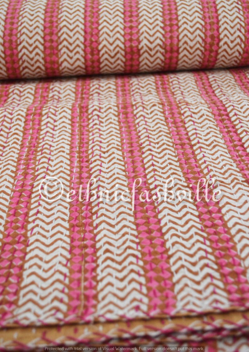 Indian Handmade Kantha Quilt King Size Kantha California Etsy