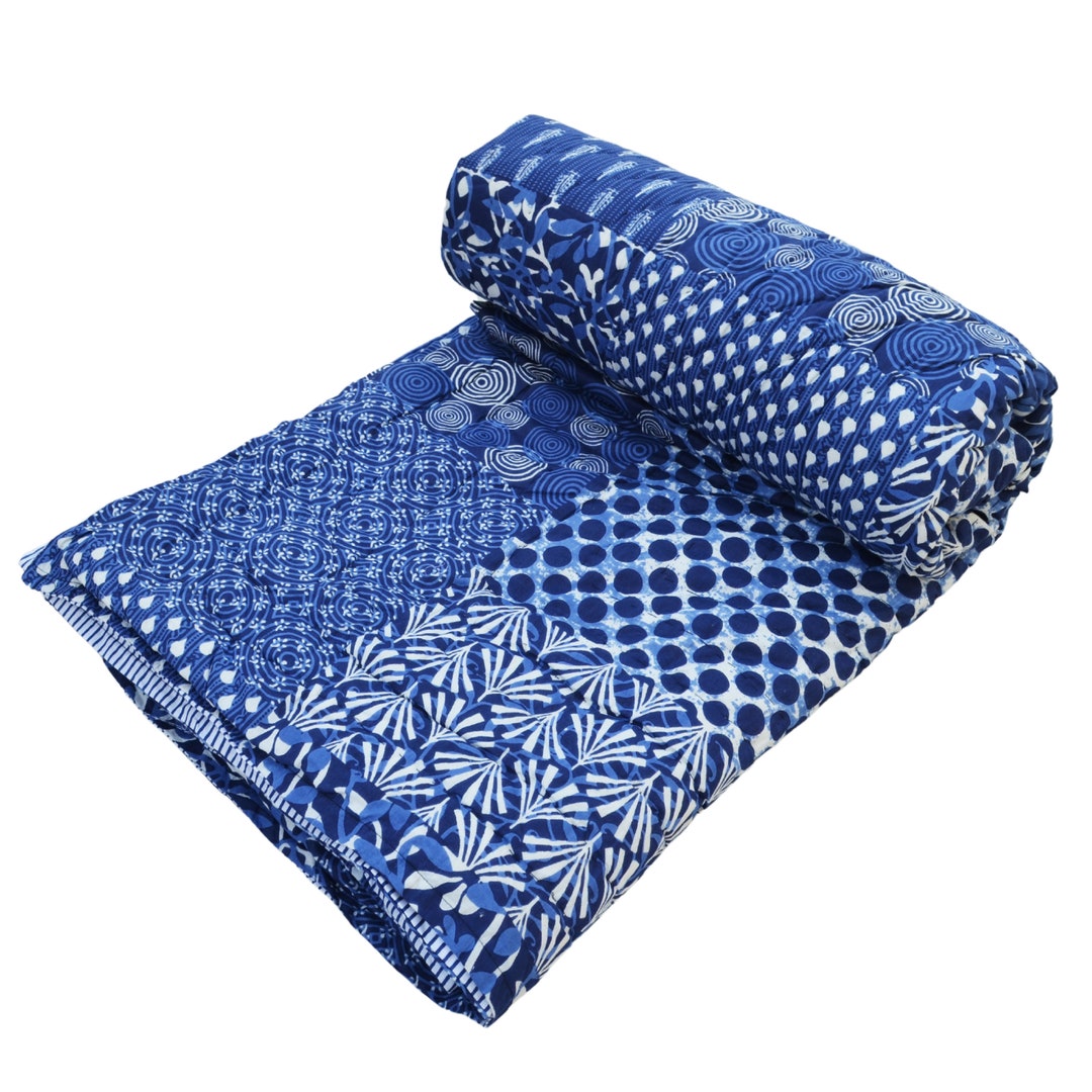 Patch Print Razai Traditional Handmade Razai Indian Cotton Etsy