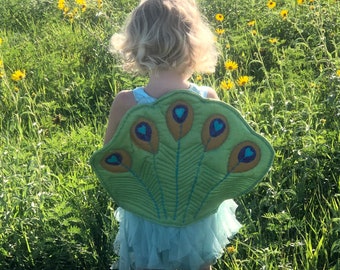 Handmade Quilted Peacock Tail: Toddler Dress-Up Costume