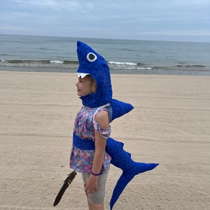 Shark costume, handmade dress up gift for toddlers,  Halloween costume for toddlers, under the sea holiday gift for kids