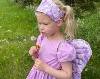 Handmade fairy princess wings  - fairy costume- gift for fairy first Birthday - toddler dress up gift set