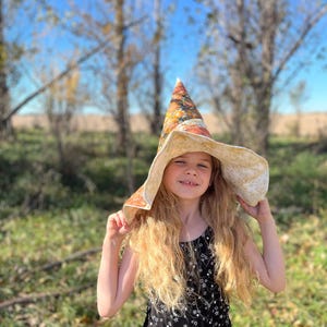 Floral Patchwork Quilted Witch Hat: Cottagecore Halloween Costume