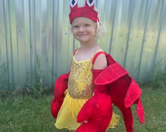 Crab costume set,  toddler ocean themed Halloween costume