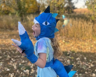 T-Rex Costume: Cotton Dinosaur Tail, Hat & Claws - Toddler Dress Up